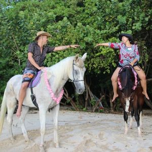 Horseback riding on the beach